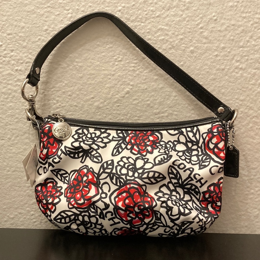 NWT Coach Satin Printed Shoulder Bag - Picture 2 of 6